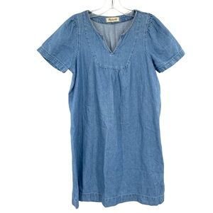 Madewell Denim Popover Swing Dress Chambray
